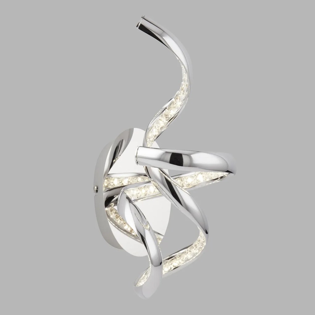 Aplica de perete LED moderna design cromat Twirls 12W 9208CC SRT