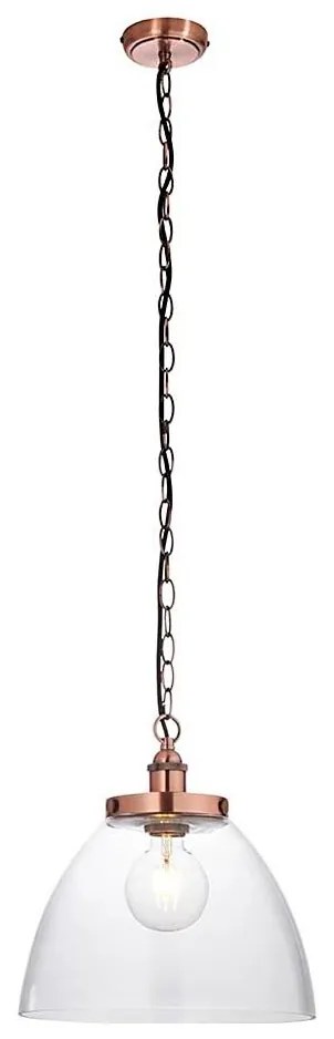 Endon 106895 - Candelabru pe lanț HANSEN 1xE27/10W/230V, finisaj cupru