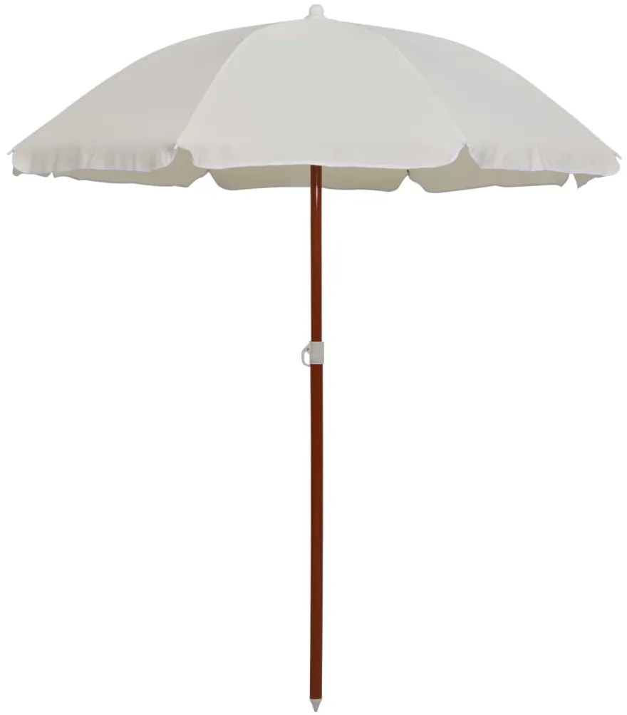 vidaXL Umbrelă de soare cu stâlp din oțel, nisipiu, 180 cm