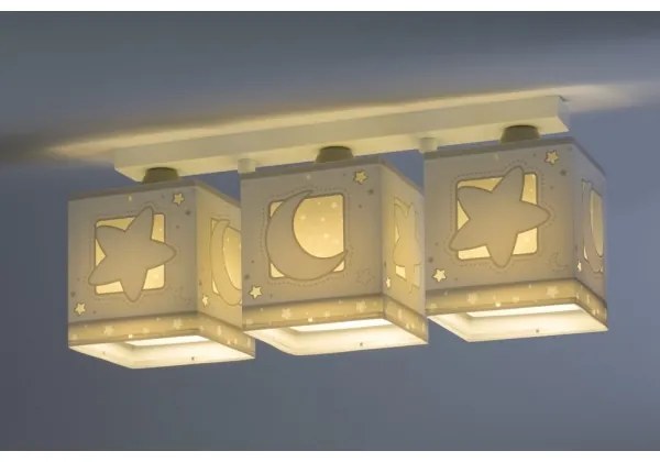 Plafonieră pentru copii Dalber 63233NE MOONLIGHT 3xE27/60W/230V