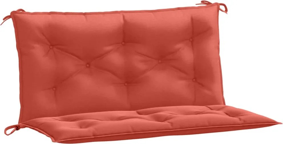 vidaXL Pernă bancă de grădină, 2 buc. melanj roșu, 100x50x7 cm, textil