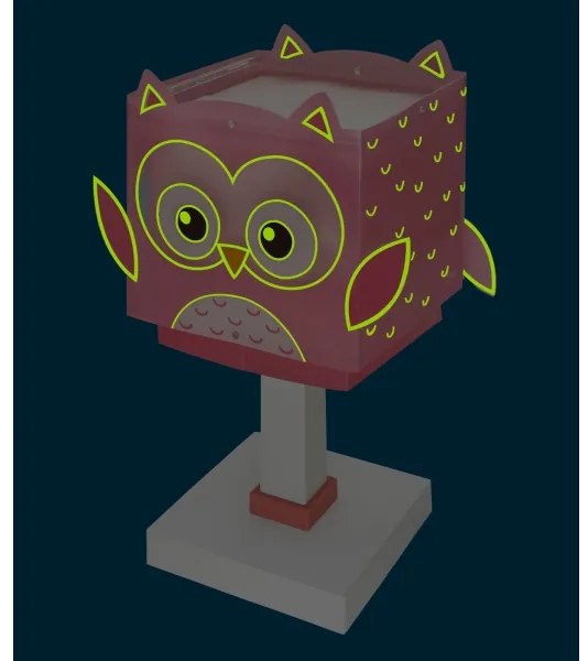 Dalber 64481N - Lampă LED pentru copii LITTLE OWL, 1xG4/4W/230V, roz