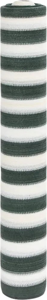 vidaXL Plasă protecție intimitate, verde/alb, 1x10 m, HDPE, 195 g/m²
