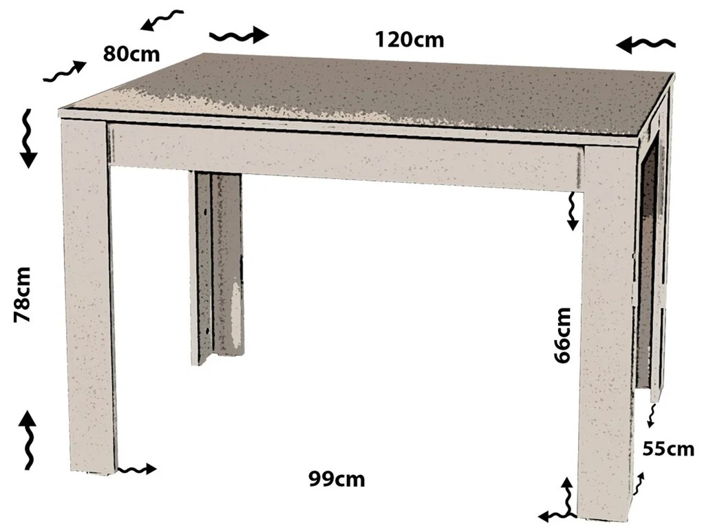 Masă de sufragerie Single Walnut