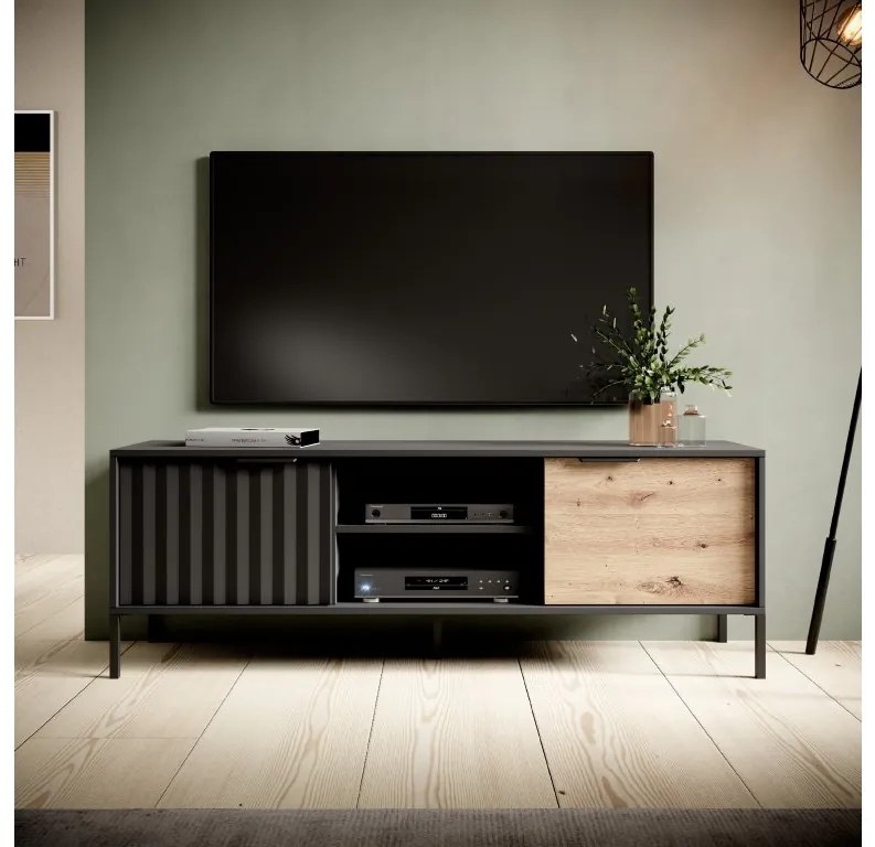 Dulap RTV negru cu specificatii dub artisan RAVE 153 2D