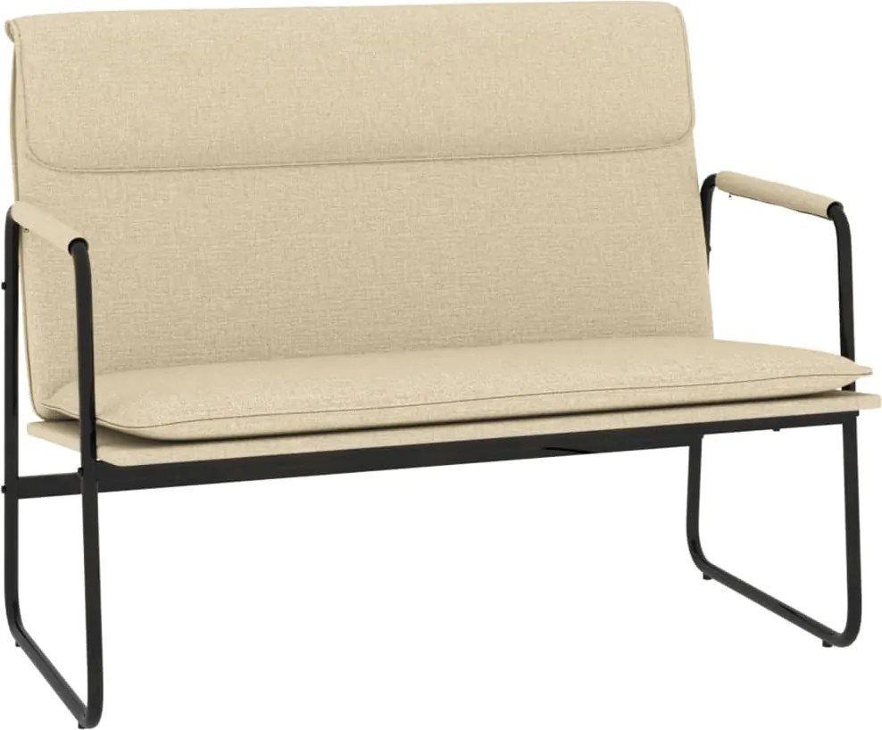 vidaXL Bancă, crem, 100x64x80 cm, textil