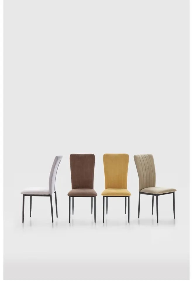 Scaune de dining kaki 4 buc. Holly – Marckeric