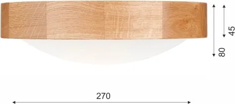 BRILAGI-LED RGBW Plafonieră reglabilă CARVALHO SLIM, 1xE27/12W/230V, Wi-Fi, stejar natural, diametru 27 cm