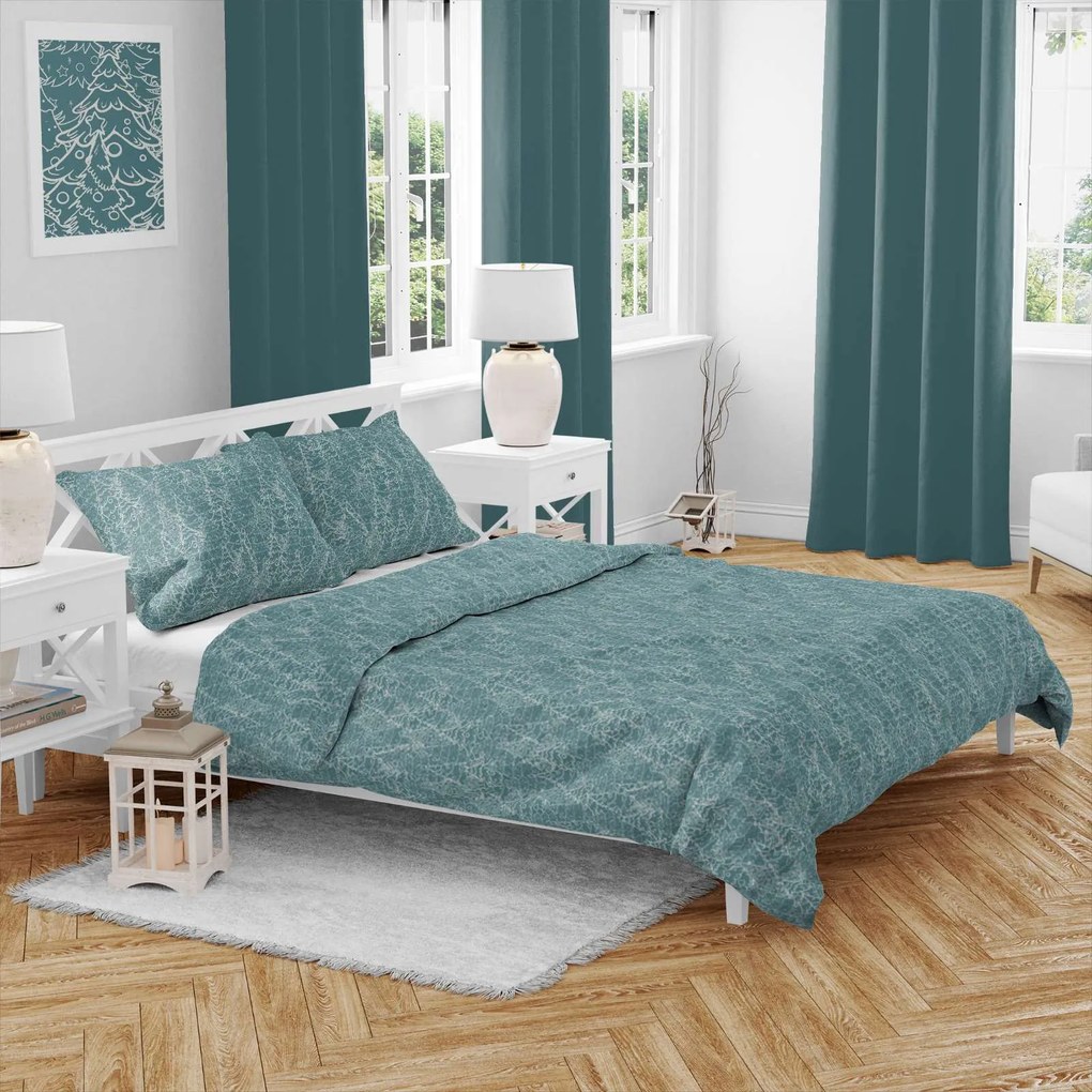 Lenjerie de pat din bumbac FROSTLINE modrozelene Dimensiune lenjerie de pat: 70 x 90 cm | 140 x 200 cm