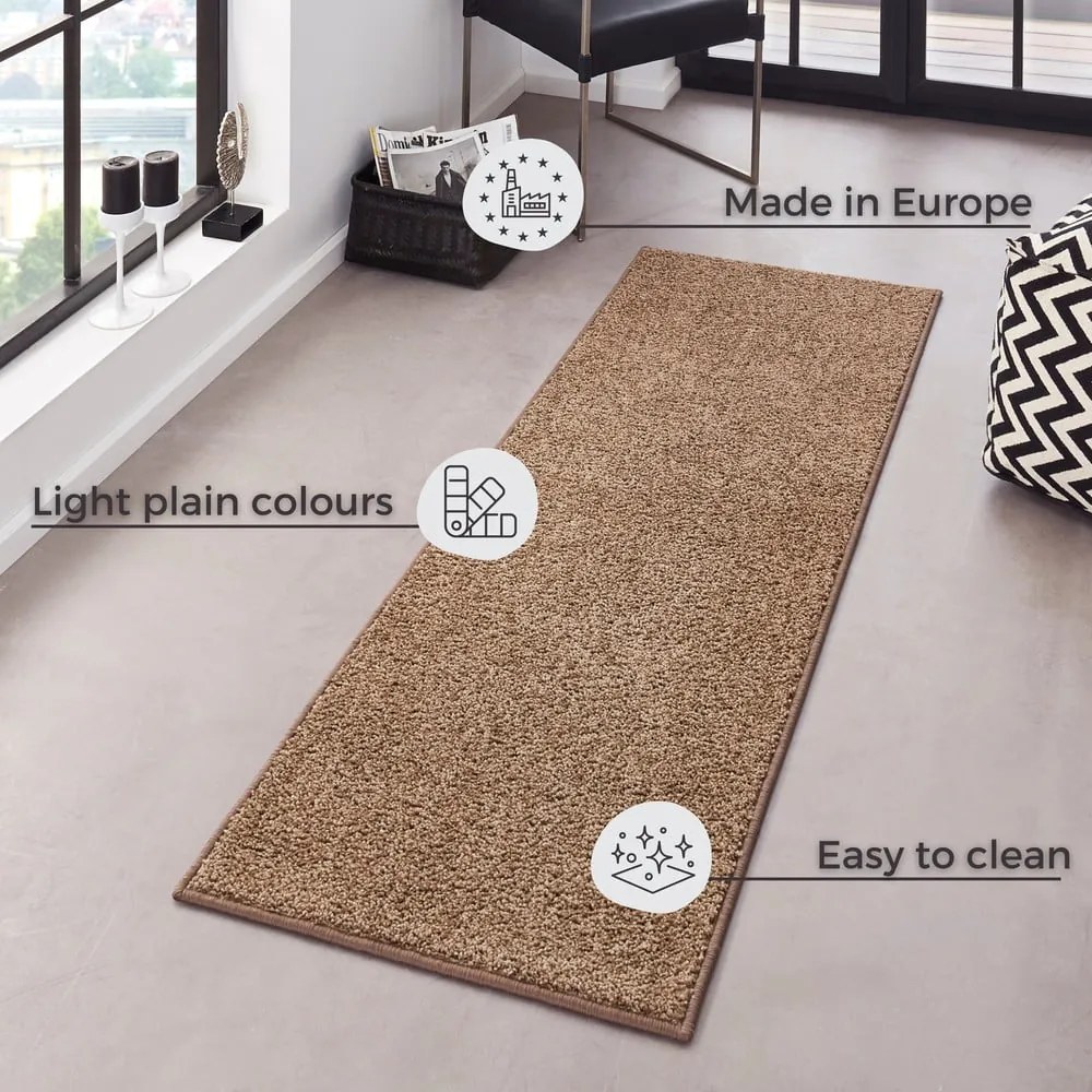 Covor Hanse Home Pure, 80x300 cm, maro