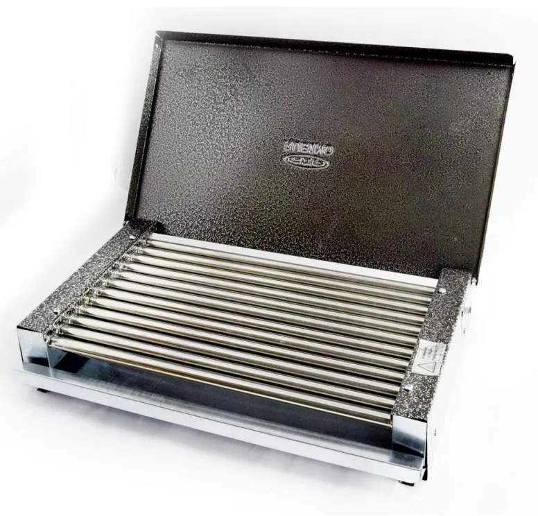 Gratar electric cu capac RUBINO EC 1.6 k, 1600W, 34x24 cm, Tava pentru grasime