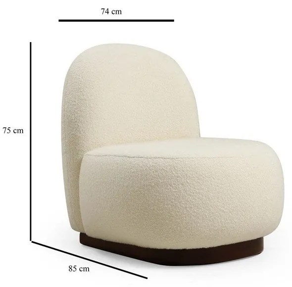 Fotoliu alb Artie Tina