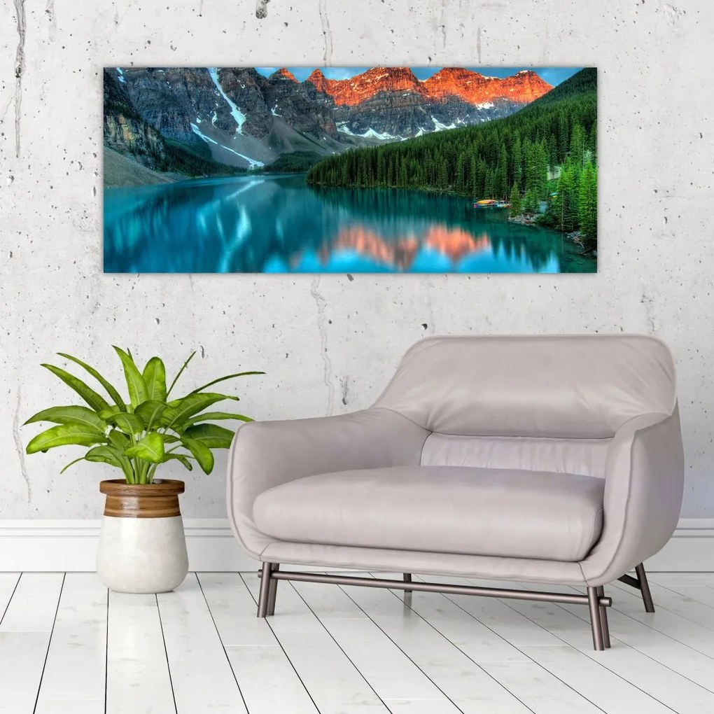 Tablou - Lac turcoaz (120x50 cm)
