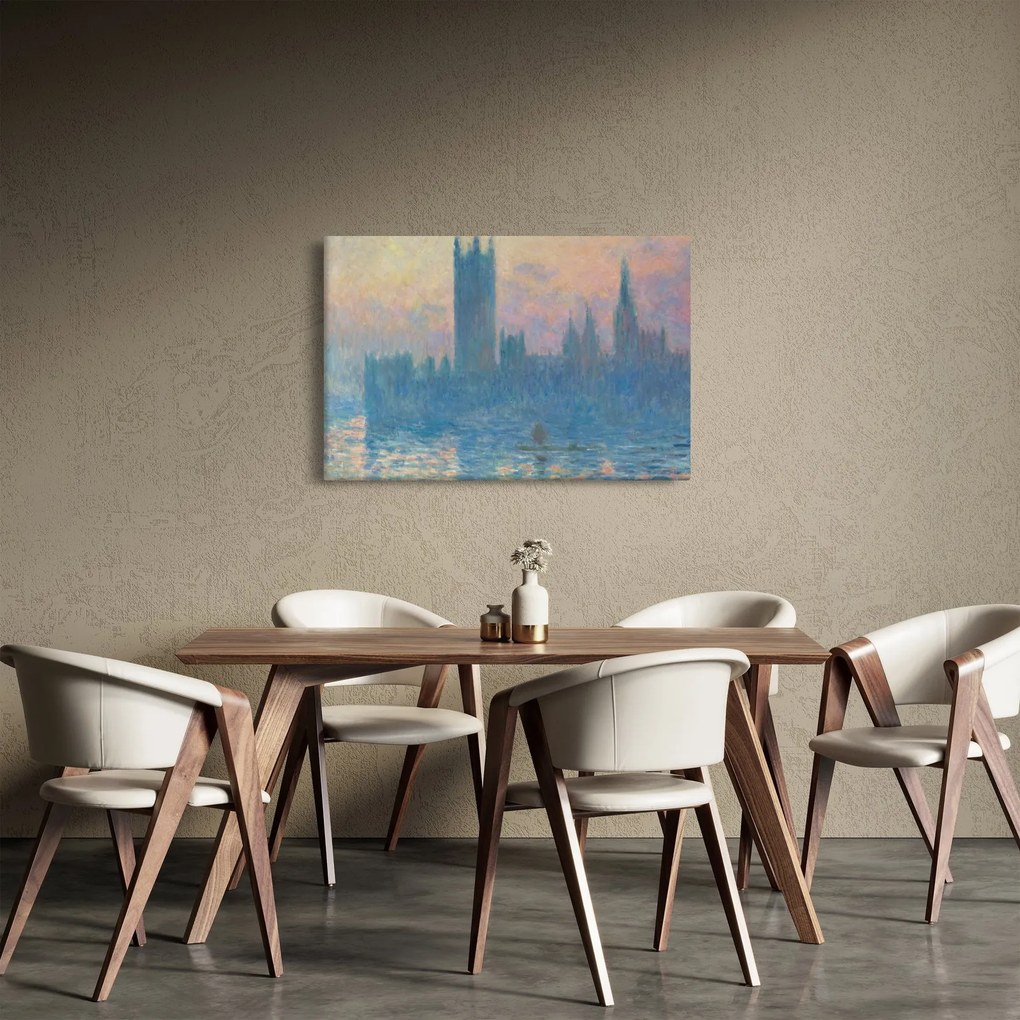 Tablou - Claude Monet, The Houses of Parliament, Sunset, reproducere (90x60 cm)