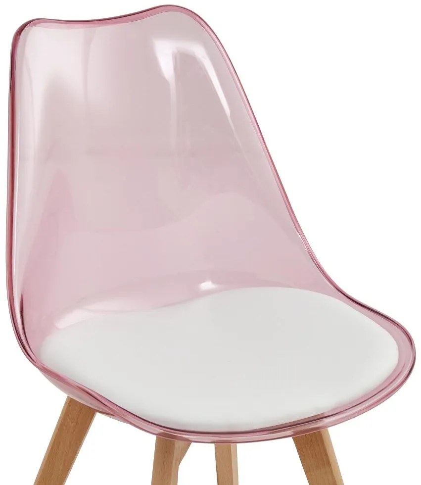 Scaun sufragerie Bralla 2 (transparent + roz + fag + alb) . 1116242