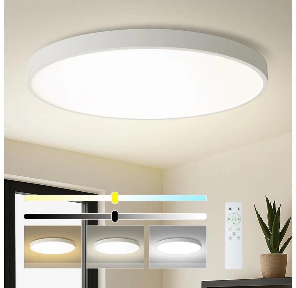 Brilagi - Lampă LED dimabilă POOL SMART LED/180W/230V diam. 120 cm Wi-Fi Tuya albă +telecomandă