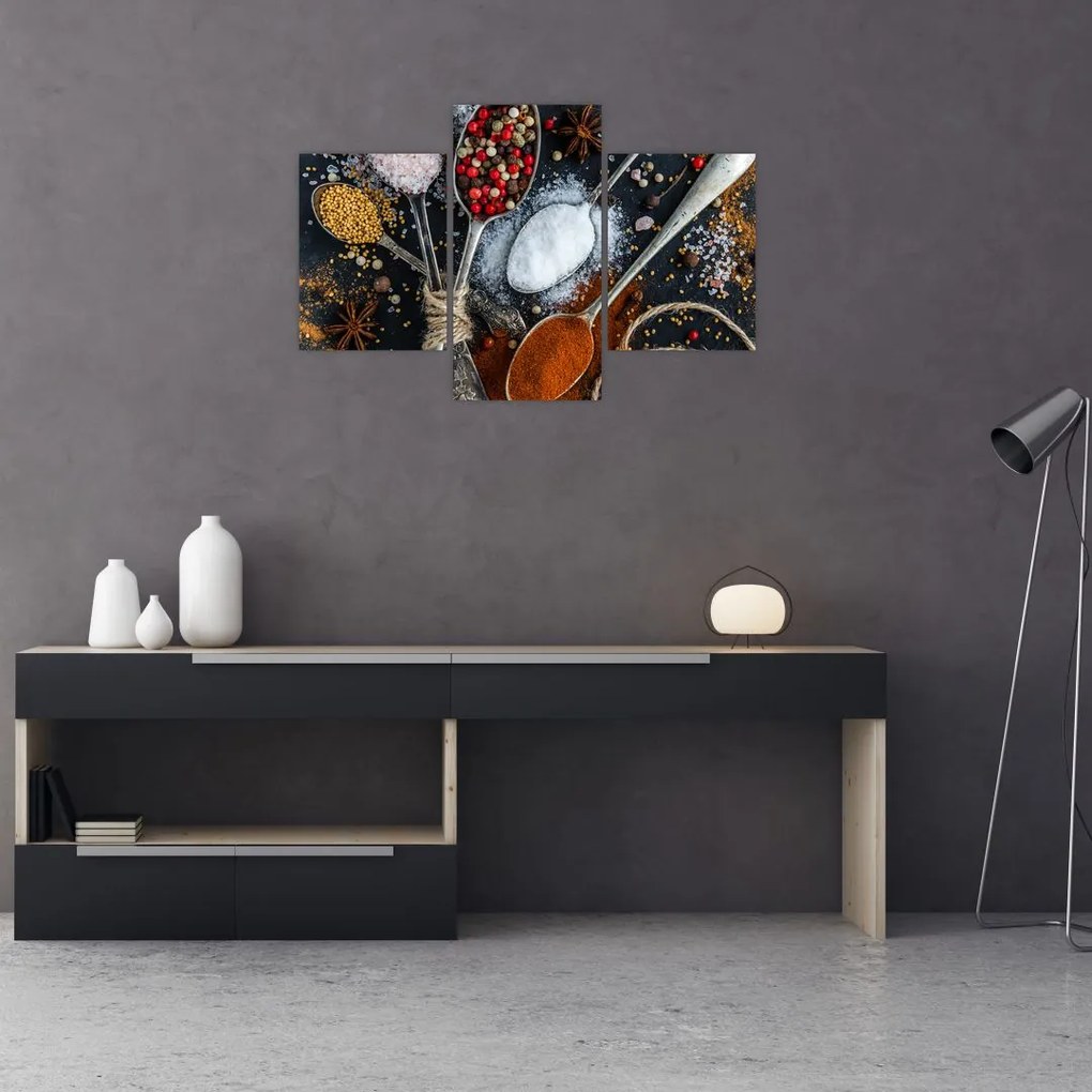 Tablou cu linguri cu condimente (90x60 cm)