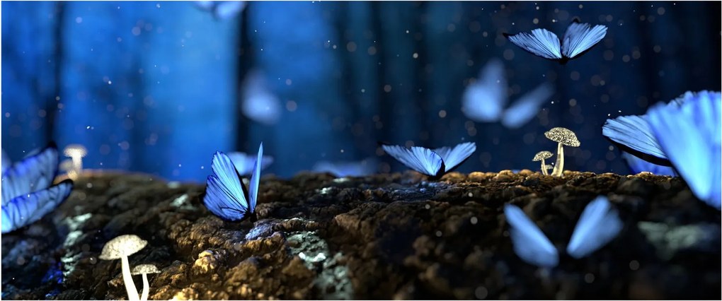 Tablou cu fluturi alabstre (120x50 cm)