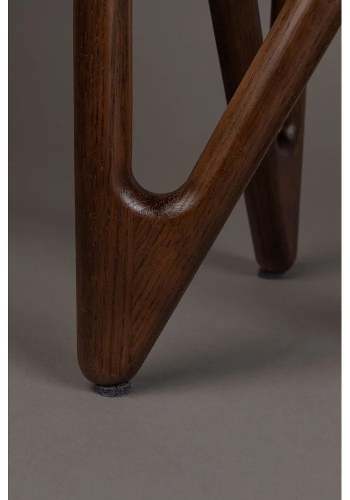 Măsuță auxiliară rotundă cu blat din sticlă ø 40 cm Naia – Dutchbone