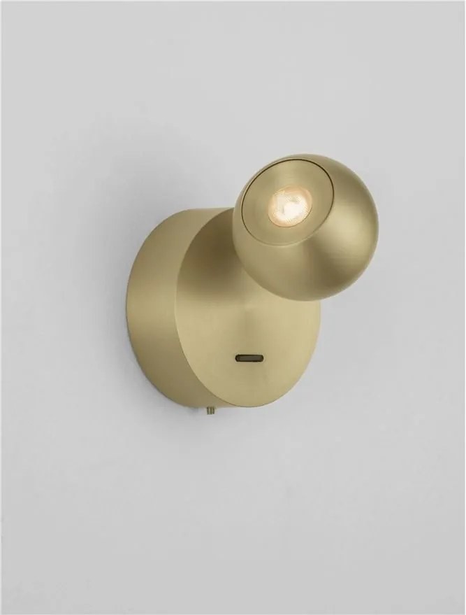 Aplica de perete cu spot LED SFERA aurie
