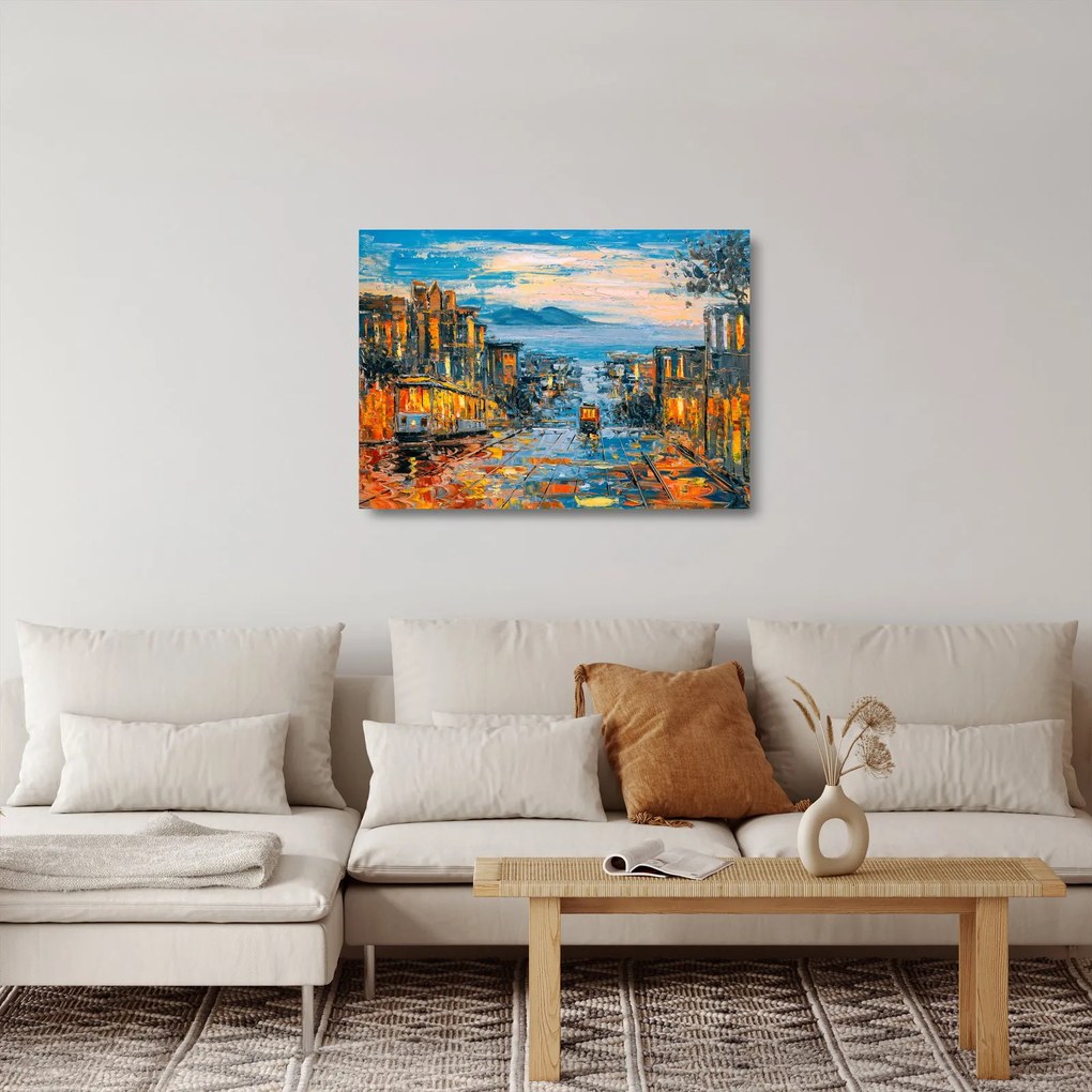 Tablou pe sticlă - Telecabină, San Francisco (70x50 cm)