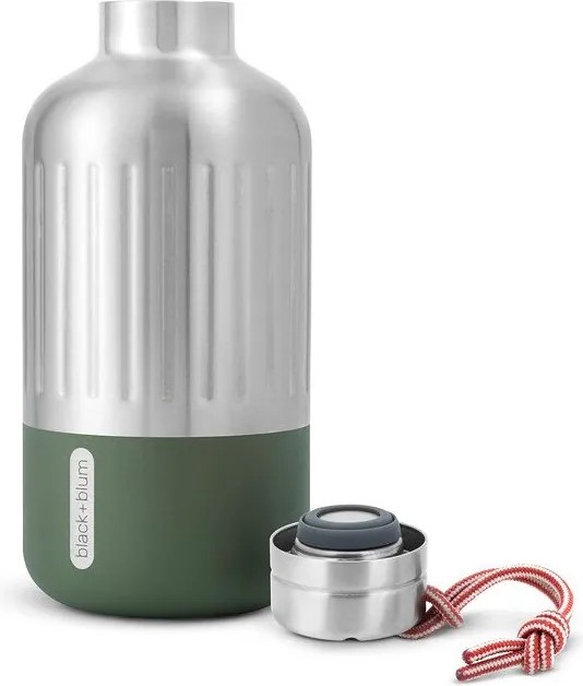 Sticlă termică argintie din oțel inoxidabil 650 ml Explorer – Black + Blum