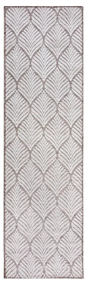 Covor pentru exterior și interior fildeș 66x230 cm Elm Leaf – Flair Rugs