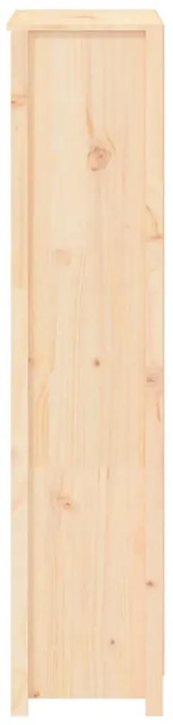 Dulap inalt, 80x35x154 cm, lemn masiv de pin 1, Maro