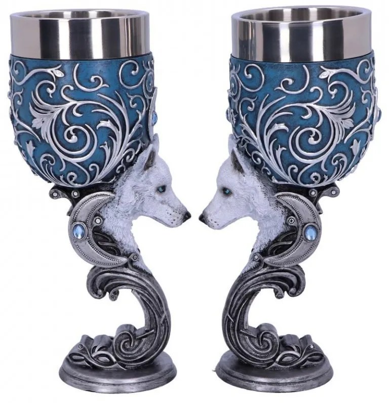 Set pocale lupi Suflet Salbatic 19cm
