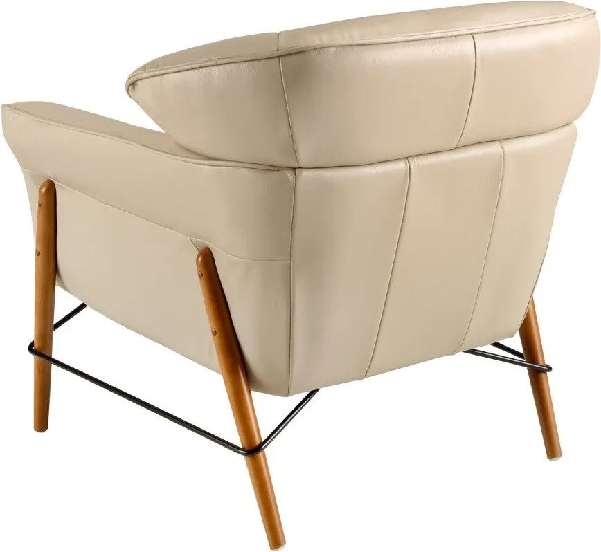 Fotoliu design LUX cu tapiterie din piele Sand