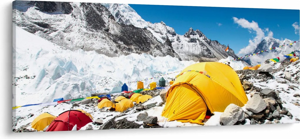 Tablou - Camping la munte (120x50 cm)