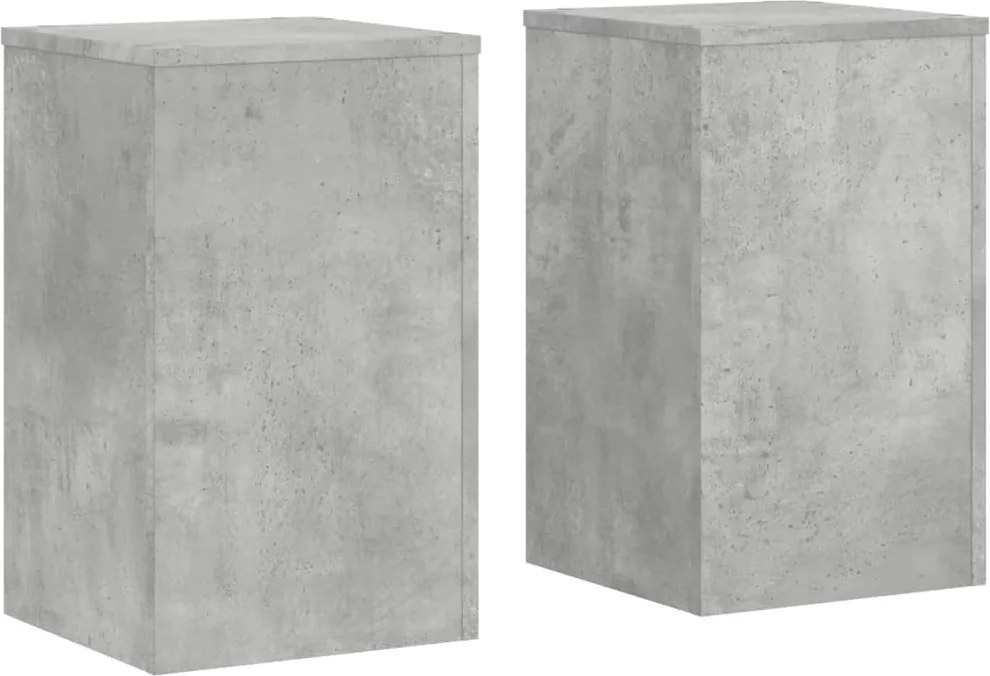 vidaXL Suport de plante, 2 buc., gri beton, 30x30x50 cm lemn prelucrat