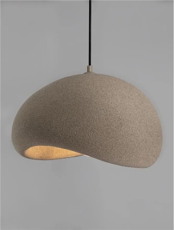 Lustra suspendata design modern, Stone Brown, AERE, L 40cm