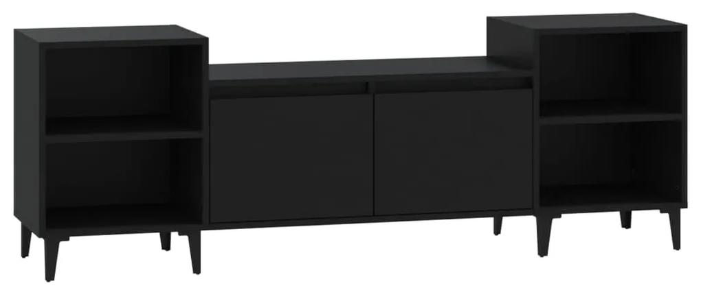 Comoda TV, negru, 160x35x55 cm, lemn prelucrat 1, Negru