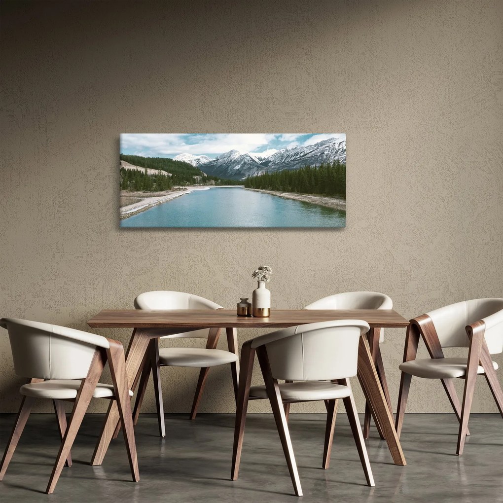 Tablou cu peisaj montan (120x50 cm)