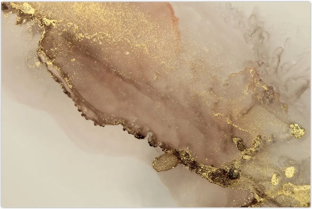 Tablou - Sclipici auriu (90x60 cm)