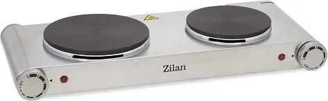 Plita electrica inox ZILAN ZLN0542, 58x33 cm, 2 ochiuri, 2250W