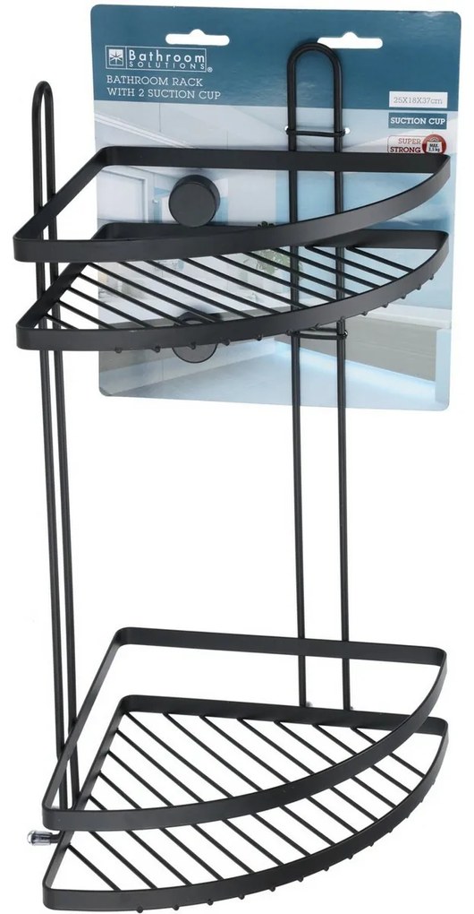 Raft de colț pentru baie Bathroom Solutions, 2etajere, 25 x 18 x 37 cm