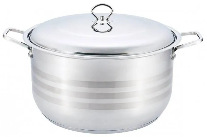 Semi-Oală din Inox, 16 Litri, Bază 3 Straturi (Inducție), Capac din Inox