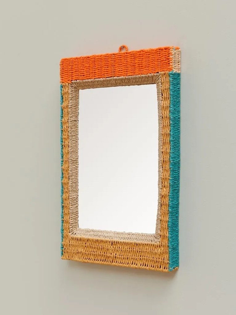 Oglinda de perete, din textil impletit, Mali