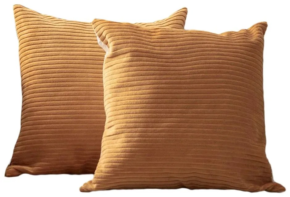 Fețe de pernă 2 buc. din catifea reiată 43x43 cm – Mioli Decor