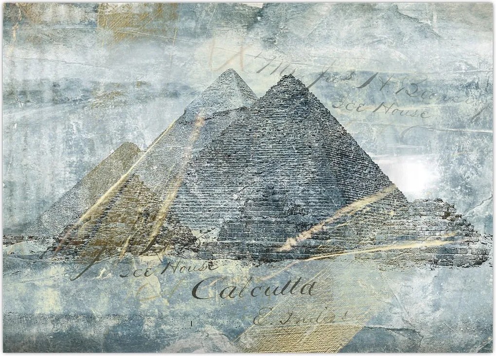 Tablou - Piramide în filtru albastru (70x50 cm)