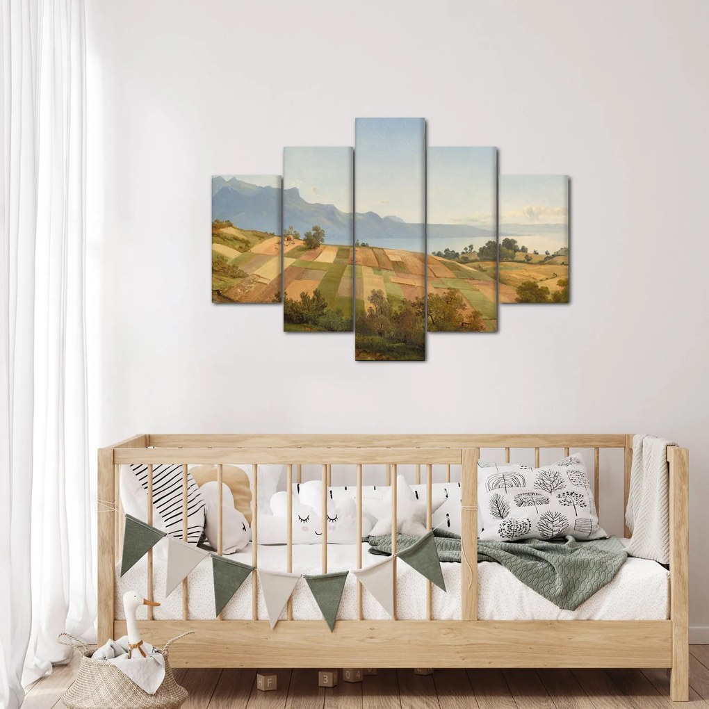 Tablou - Alexandre Calame, Swiss Landscape, reproducere (150x105 cm)