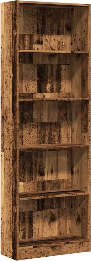 vidaXL Bibliotecă, lemn vechi, 60x24x176 cm, lemn prelucrat