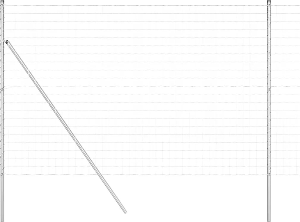 vidaXL Gard cu Stâlp Argintiu 1,6 x 10 m Oțel și PVC