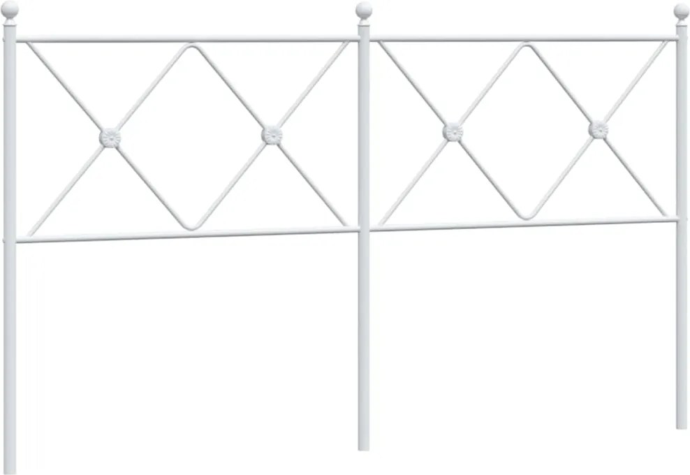 vidaXL Tăblie de pat de schimb metalică, alb, 160 cm