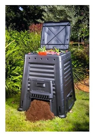 Cutie fără bază pentru compost Keter Mega 650 l, negru