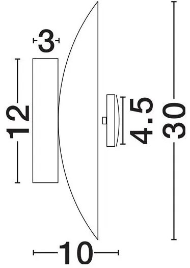 Aplica perete LED design decorativ VELINA 30cm
