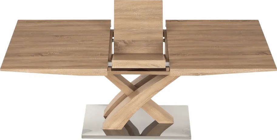 Masă dining,  stejar, 160-200x90 cm, BONET NEW TIP 2