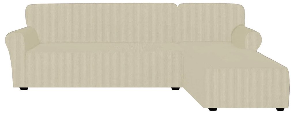 Husa elastica pentru canapea de colt MONDO, colt dreapta Culoare: Crem